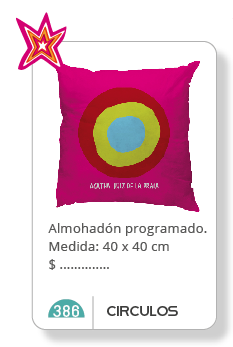 Almohadón Programado licencia Agatha Ruiz De La Prada | CÍRCULOS